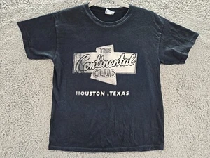 Vintage The Continental Club Shirt Houston Texas Womens XS Small Youth L Black - Picture 1 of 5