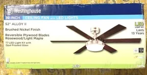 Westinghouse Lighting 7205100 Alloy II 52" Indoor Ceiling Fan, LED Light Kit - Picture 1 of 5