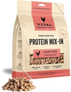 18oz Vital Essentials Protien Mix In Chicken Freeze Dried Raw Topper For Dogs - Picture 1 of 5