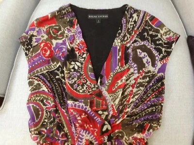 Vestido Ralph Lauren Etiqueta Negra 100% Seda Talla 2 Foto 1 de 4