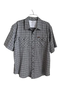 Orvis Classic Collection Gray Plaid Short Sleeve Button Down Pocket Mens XL - Picture 1 of 6