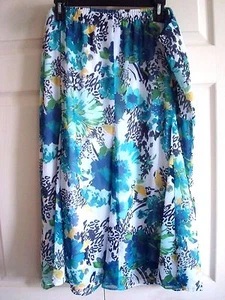 Ladies Plus Skirt Animal print Blue Size 2X New  Laura Scott New - Foto 1 di 2