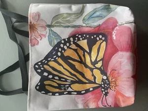 Butterfly Lovers Canvas Tote, Eco-friendly Shopping Bag, Stylish Reusable Tote - Picture 1 of 8