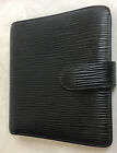 Louis Vuitton Fold Wallet Black EPI Leather Square Credit Card And Money Slot
