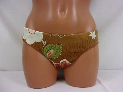 Sauvage Luxe Floral Paisley Full Coverage Bikini Bottoms Sm-Lg Tan 1064L - Image 1 of 3