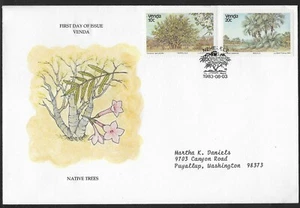 SOUTH AFRICA 1983 FIRST DAY COVER VENDA NATIVE TREES TSHIRALALA & MULALA - Picture 1 of 1