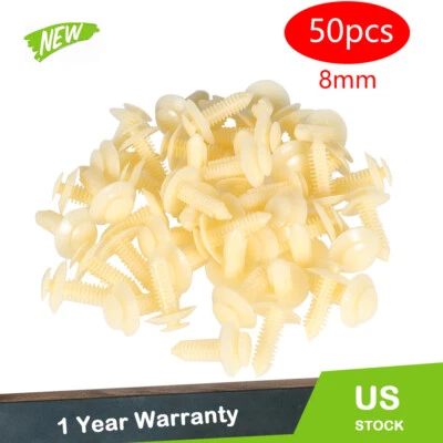 50X Para Ford GMC Panel de moldura de puerta Empuje Remache Sujetador Clips Retenedor de plástico Foto 1 de 4