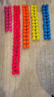 126 nuevas pelotas de golf individuales Maxfli Softfli multicolores grado PRÍSTINO Foto 1 de 4