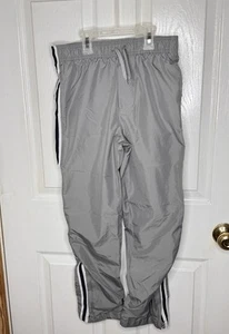 Oshkosh Double Lined Windbreaker Pants Boys Size 10-12 Gray Pull On Drawstring - Picture 1 of 4