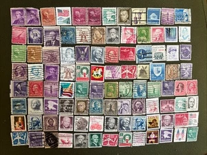 Vintage Lot of 100 Postage Stamps (1076) - Picture 1 of 8