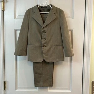 Mark Jason Boy's Tan Pants Suit 2-Piece 3-Button Size 6 - Picture 1 of 10