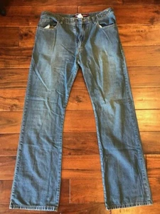 Men's KRUSH Clothing 100% cotton blue jeans size 32Wx32L EUC 201-ks Cut 859 RARE - Picture 1 of 6