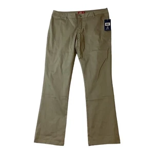 NEW Dickies Girls Khaki Pants Straight Leg Stretch Size 15 - Picture 1 of 12