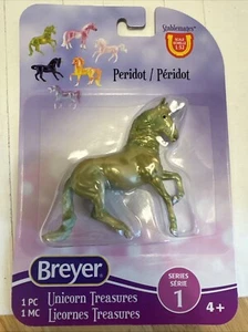 2021 BREYER 3” Figure Stablemates Unicorn Treasures 1:32 PERIDOT Horse Brand New - Picture 1 of 12