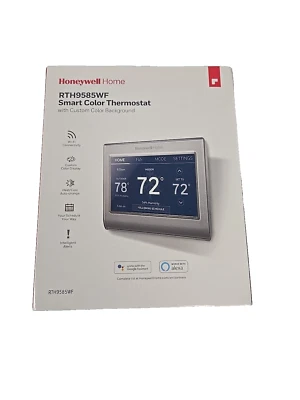 Honeywell Home Smart Thermostat Custom Color Background RTH9585WF New Open Box - Image 1 of 4