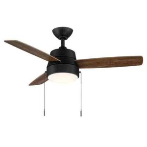 Hampton Bay Caprice 44" Integrated LED Indoor Matte Black Ceiling Fan with Light - Picture 1 of 6