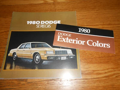 1980 DODGE ST. REGIS CATALOG + ORIGINAL '80 DODGE EXTERIOR COLORS / PAINT CHIPS