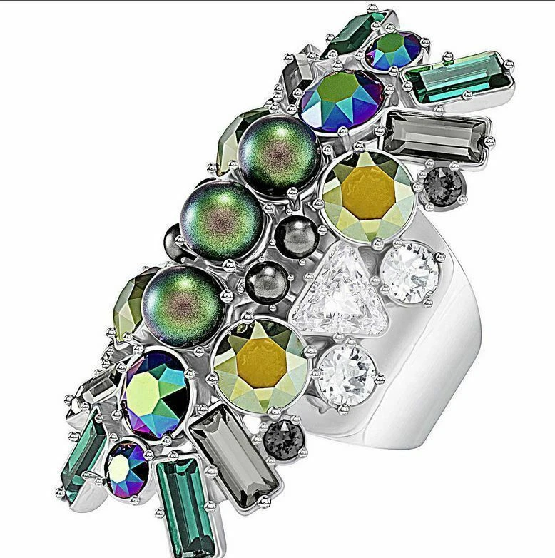 Anillo Swarovski Helen declaración cóctel talla 52/6 55/7 58/8 nuevo en caja $249 Foto 1 de 2