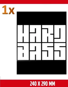 Hard Bass XL 240x290mm Aufkleber, Sticker, Decal, Autocollant Étiquette Q-Dance - Picture 1 of 39