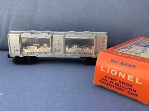 Postwar Lionel 6445 Fort Knox Gold Reserve Rail Car - O Gauge - OB- Nice - Picture 1 of 20