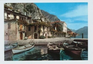 "LAGO DI GARDA LIMONE - Il porto" CARTOLINA POSTCARD POSTKARTE CARTE POSTALE - Picture 1 of 2