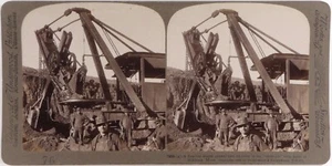 Usa.Minnesota.Hibbing.Steam shovel.iron mine.Mine de fer.Photo Stereo Stereoview - Picture 1 of 2