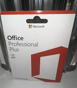 MIcrosoft MS Office Pro plus 2019 product card sealed 1 PC Lifetime - Picture 1 of 5
