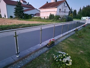 Edelstahl ✅mit Glas Balkon Geländer ✅poliert Rostfrei - Bild 1 von 23