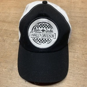 Harley Davidson Hat Cap Strap Back Adjustable Womens White Black - Picture 1 of 7
