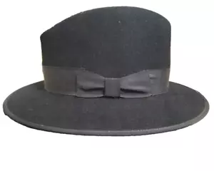 Gohn Bros QUALITY CUSTOM 5x Beaver 5X Fedora Black Hat 7 1/2 NICE - Picture 1 of 8