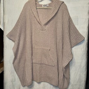 Tommy Bahama Island Soft Oversize Hooded Beach Sweater Poncho Putty Pink  L/XL - Picture 1 of 11