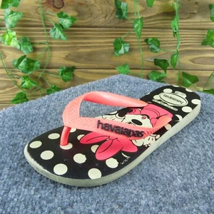 Havaianas Youth Girls Flip Flop Shoes Size 3-4 Medium Pink Synthetic Slip On - Picture 1 of 9