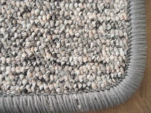 6904 Teppich 136x99 Kettelteppich grau rosa meliert robust günstig Kettelteppich - Bild 1 von 8