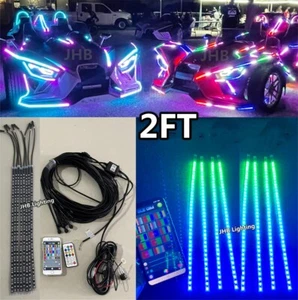 JHB 8PCS 2FT 24"Dream Color CHASING LED Slingshots Font Grill Strips Lights KIT - Picture 1 of 14