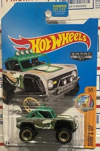 2017 HOT WHEELS CUSTOM FORD BRONCO, SILVER, #5/5 SURF'S UP, ZAMAC 017, #140 - Picture 1 of 6