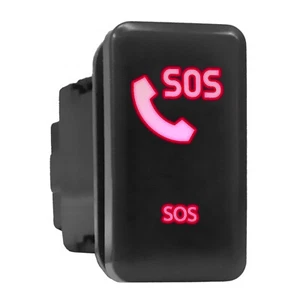 SOS - LED Drucktaster Ersatz für Toyota (1,54 x 0,83 Zoll) rot - Bild 1 von 4