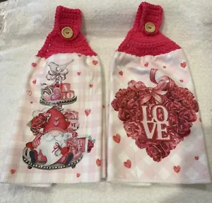 handmade crochet Tea Towels For Your Special Valentine - Picture 1 of 6