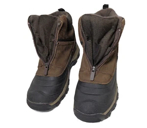 Land's End 511733 Brown Suede Hiking Boots Squall Zip-Up Snowshoes US 8D Men's - Picture 1 of 11