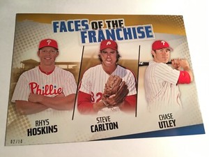 2019 Topps Faces of Franchise 5x7 Steve Carlton Hoskins Utley Phillies 04/10