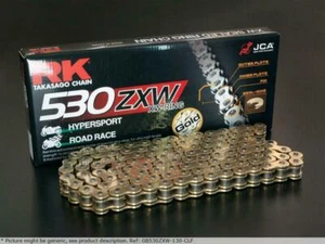 RK Gold Ultra-HD XW-Ring Motorcycle Bike Chain 530 ZXW 120 Links with Rivet Link - Picture 1 of 1