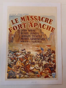 Massacre de Fort Apache John Wayne Shirley Temple affiche cinema origin entoilee - Photo 1/1