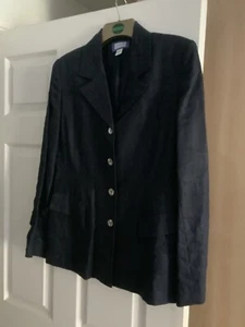 REED Linen Jacket. NEW. 14. Navy. Lined. Long Sleeves. - Picture 1 of 7