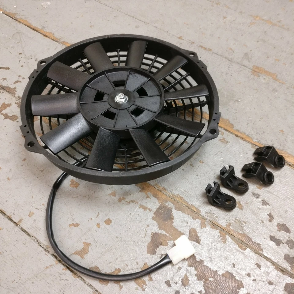 1950-1988 Jag 9 pulgadas alto rendimiento ventilador de refrigeración radiador empuje tirón Foto 1 de 4