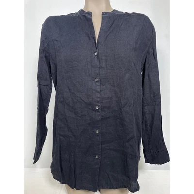 Camisa Top Estándar James Perse Negra Con Botones Manga Larga Para Mujer PEQUEÑA NUEVA CON ETIQUETAS Foto 1 de 4