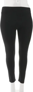 LOGO Layers Lori Goldstein Petite Knit Legging Back Pockets Black PS NWOT (1029) - Picture 1 of 1