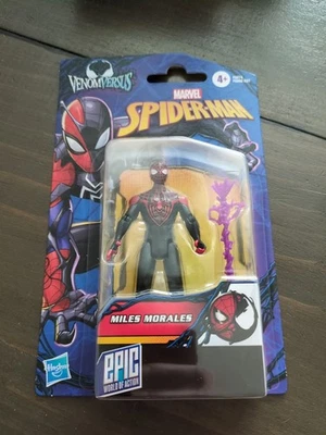 MARVEL SPIDER-MAN VENOM VERSE EPIC WORLD OF ACTION MILES MORALES ACTION FIGURE  - image 1 of 2