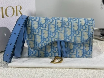 Christian Dior Saddle bag PM Monogram Canvas Shoulder bag Women Blue - Image 1 of 4