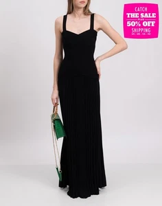 RRP€4118 ROBERTO CAVALLI Maxi Dress IT42 US6 UK10 M Flare Hem Sweetheart Neck - Picture 1 of 8