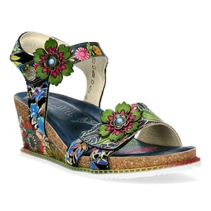 LAURA VITA Bonito 13 - Jeans Leather Shoes Flats Sandals Clogs Sliders Summer UK - Picture 1 of 7