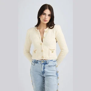 NUEVO Generation Love - Cárdigan de cadena Kelly para mujer tallas M, L, XL, color crema - Imagen 1 de 8